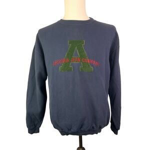 Arizona Jean Company Blue and Green Crewneck Sweater 1990s Vintage
